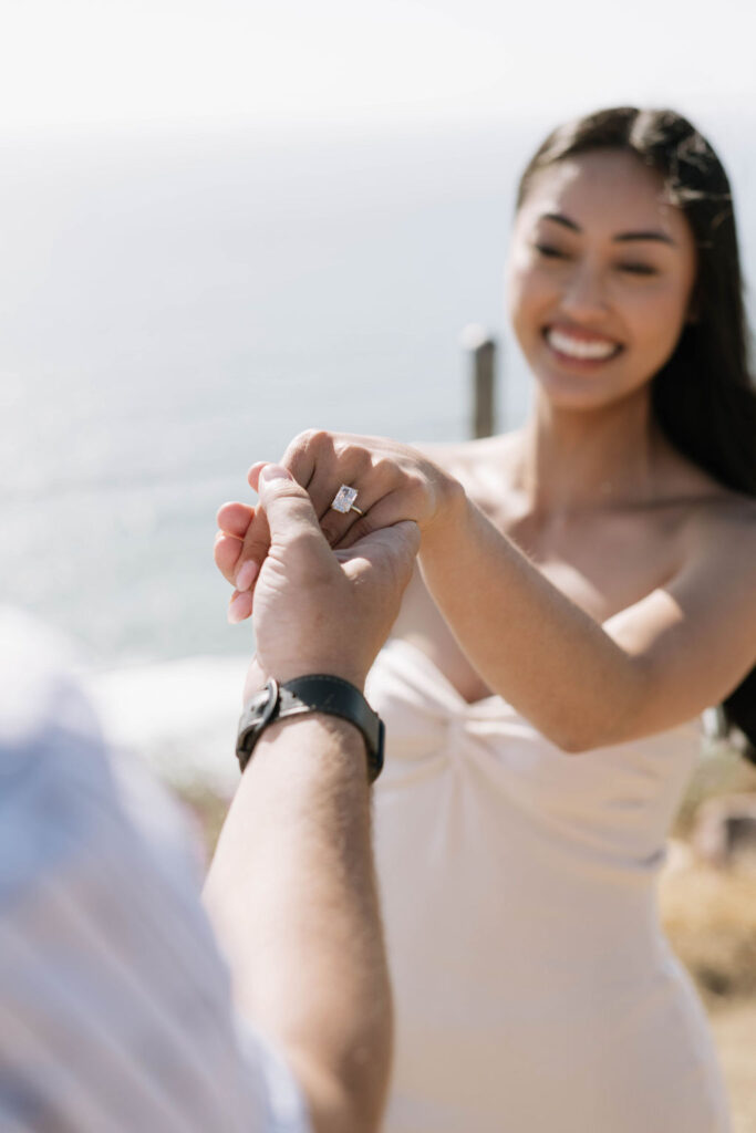 beautiful engagement ring at Guy Fleming Trail