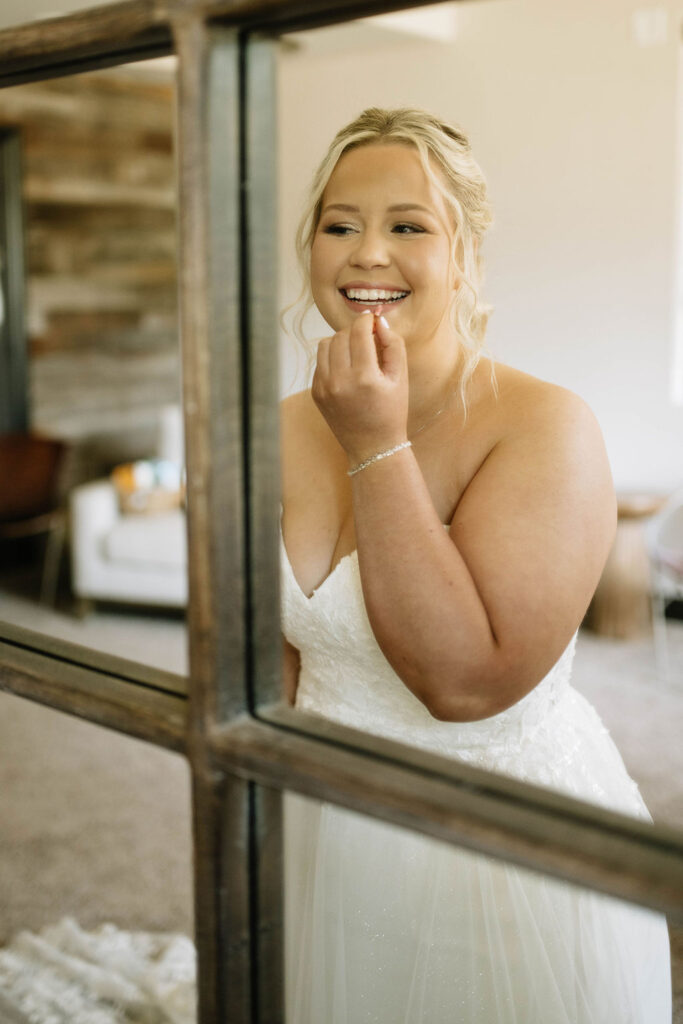 bride before her wedding ceremony 