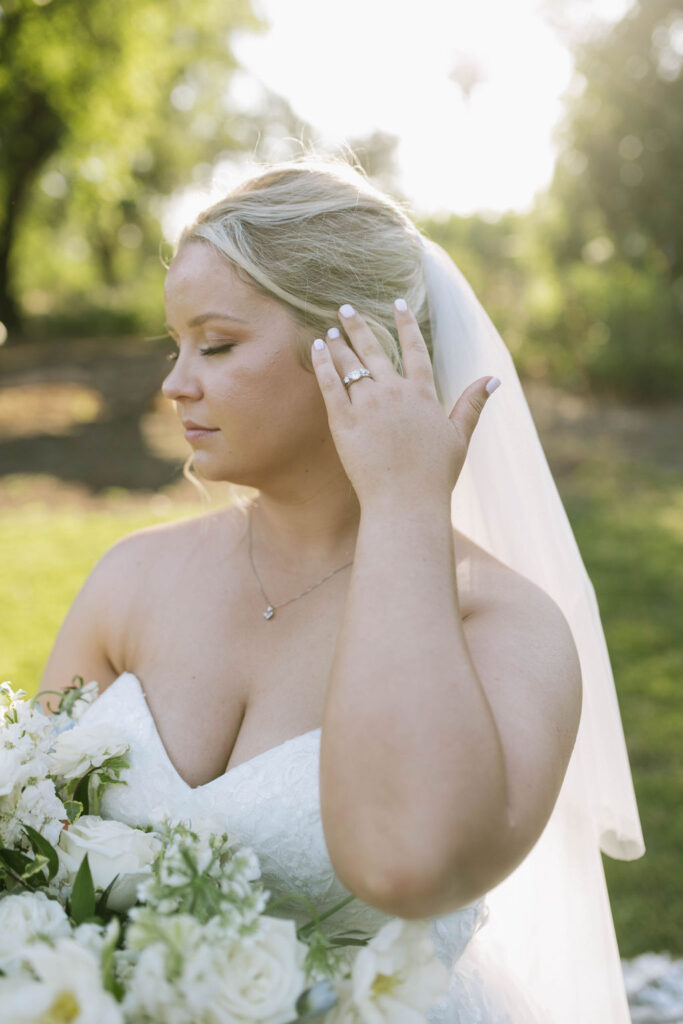 bride after her wedding ceremony