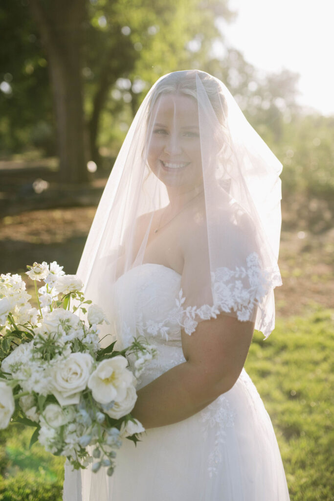 cute portrait of the bride and groom