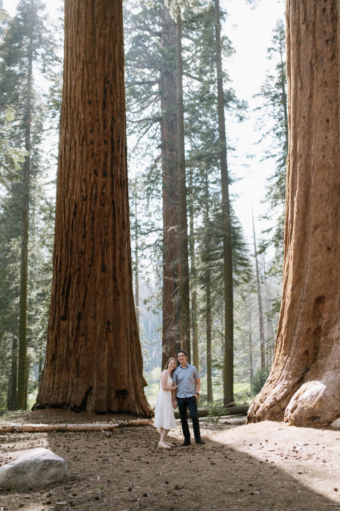 happy newly engaged couple at their romantic engagement session