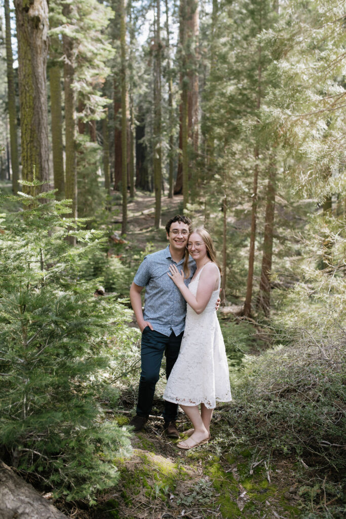 happy couple at their engagement session