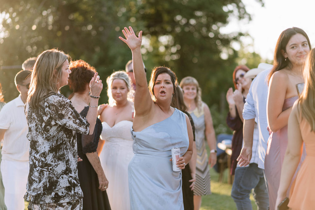 guests dancing at the Intimate Garden Wedding