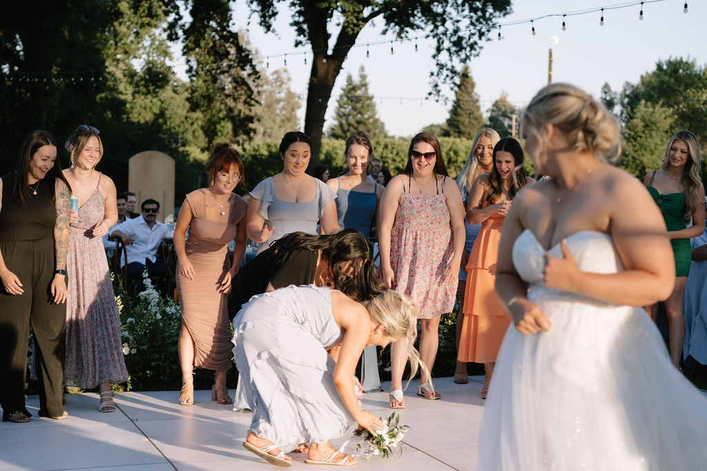 bride at her wedding reception