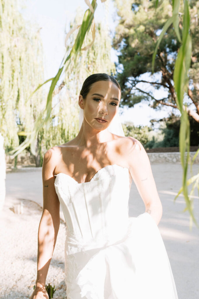 golden hour portrait of the bride 