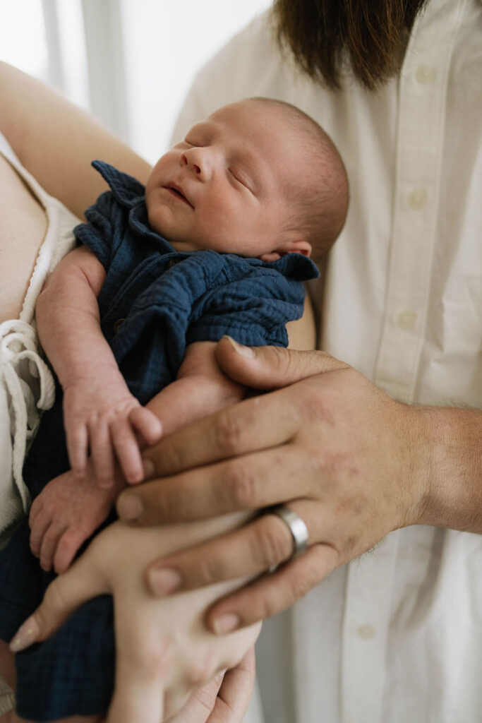 adorable newborn at his intimate in-home session