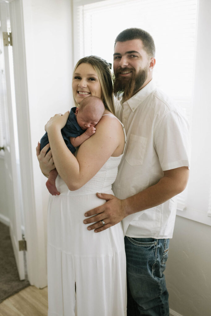 cute family at their intimate in-home newborn session