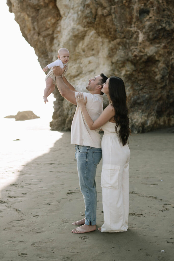 happy parents at their family session