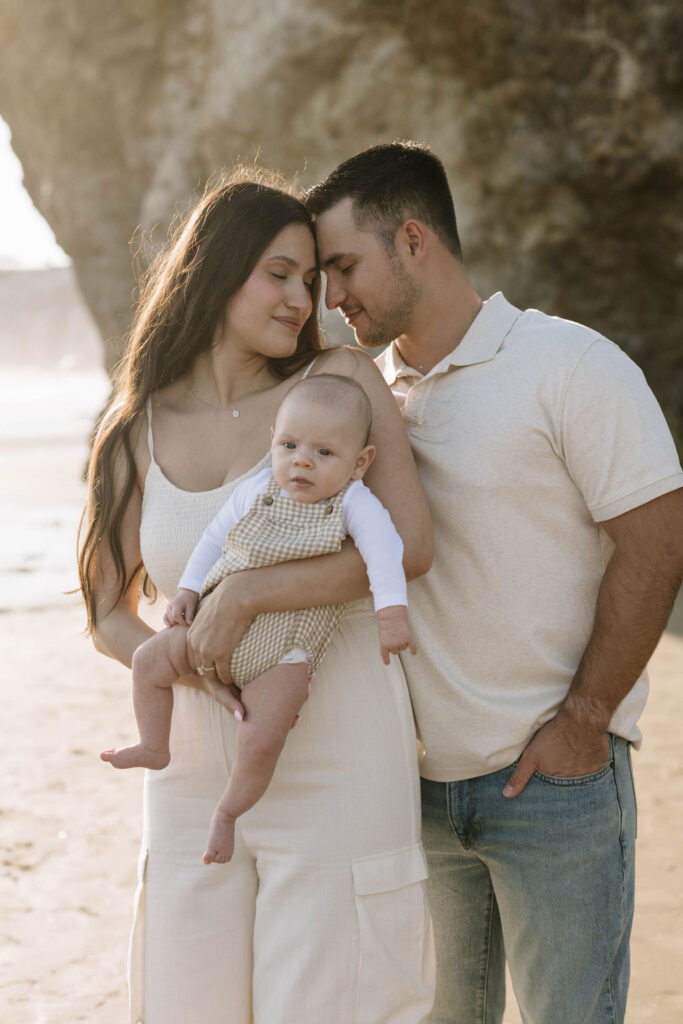 happy couple at their family photoshoot 