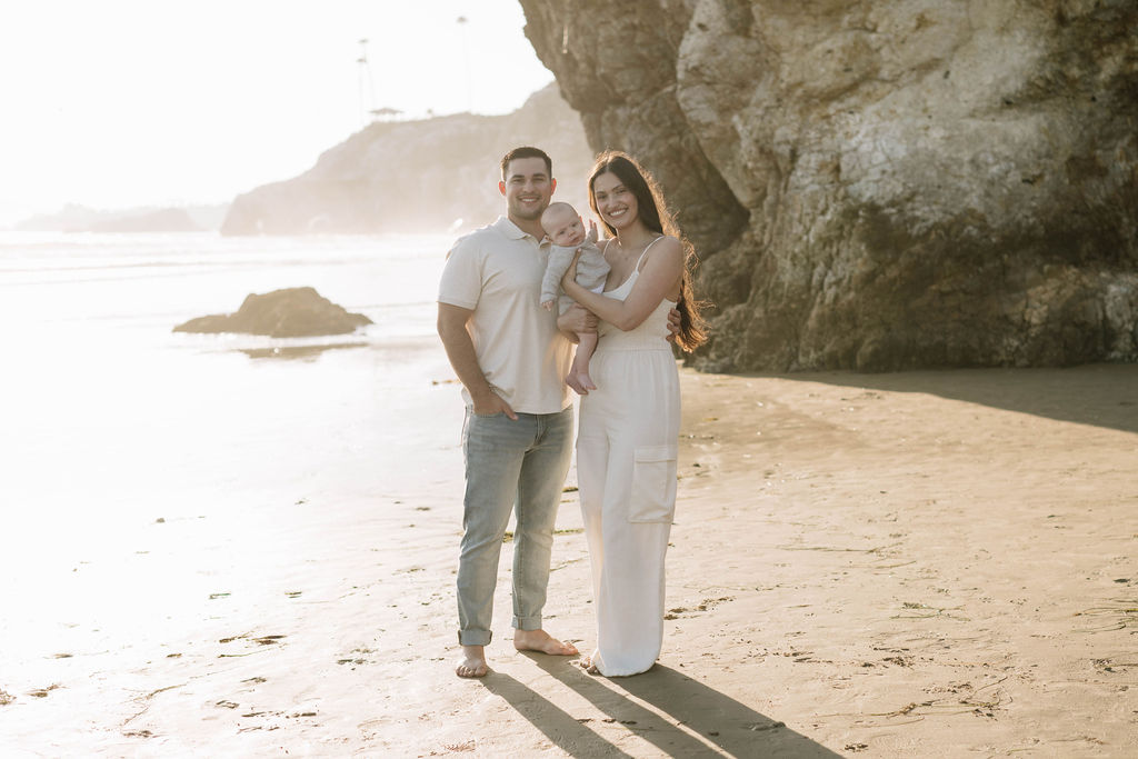 beautiful family at their  Beach Family Photoshoot 