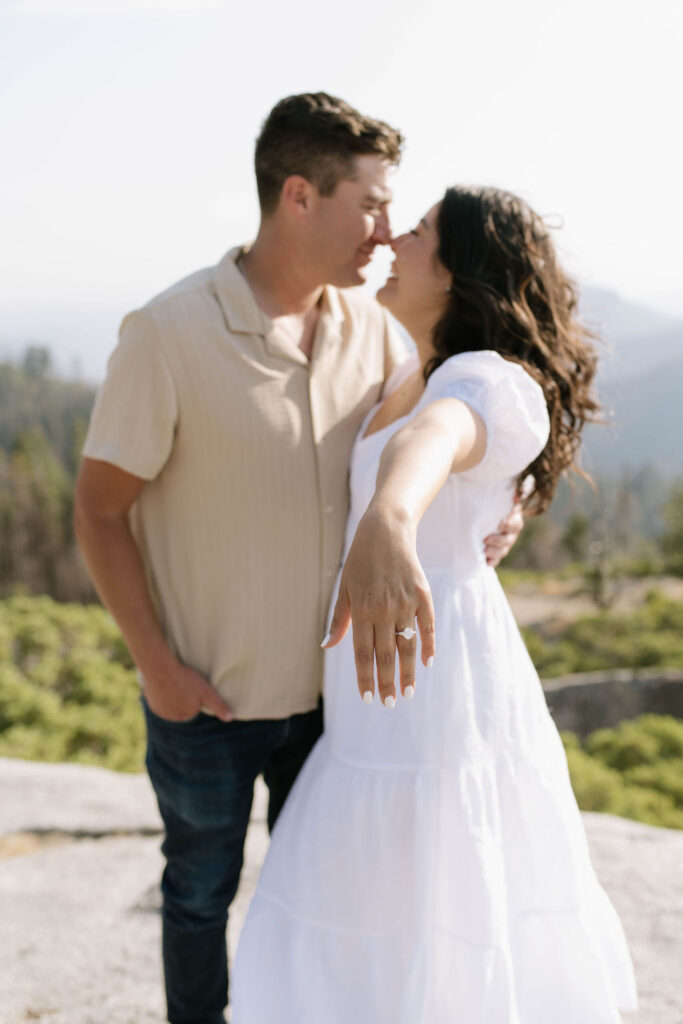 thoughtful engagement session in sequoia national park 