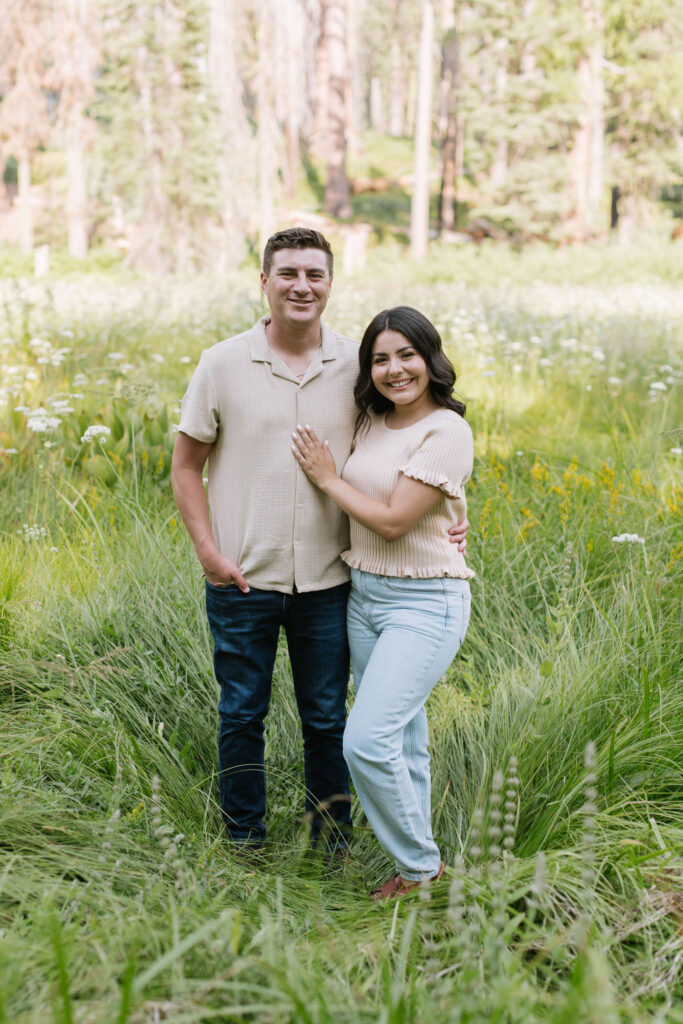 beautiful outdoor proposal at sequoia national park 