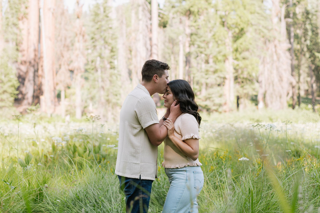 beautiful couple at their romantic proposal session