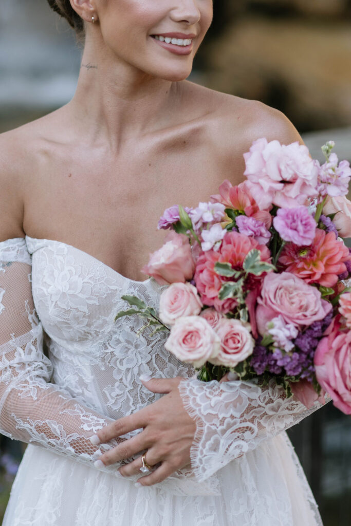 colorful wedding bouquet 