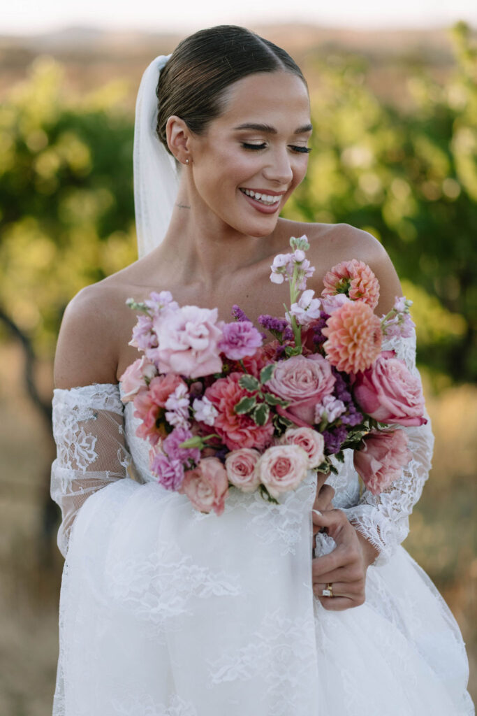 vibrant wedding bouquet 